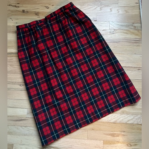 Pendleton Tartan Plaid Full Long A Line Skirt - Picture 2 of 8